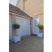 Blue roller garage door