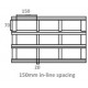 150mm In - Line Spacing 
